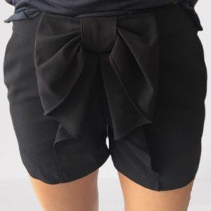 Ark & Co. Bow Front Dress Shorts, Black S NWT